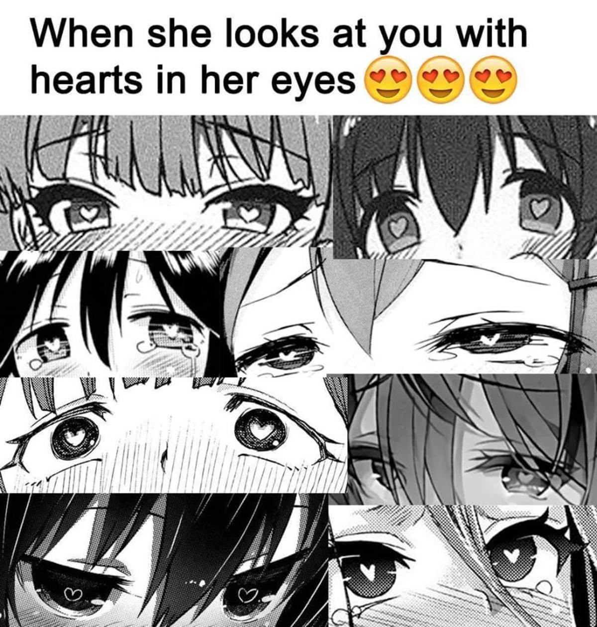 Влюбленный глаза аниме